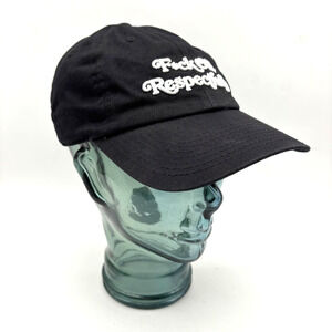 Field Grade 'F*ck Off Respectfully' Embroidered Black Canvas Strap Back Dad Hat